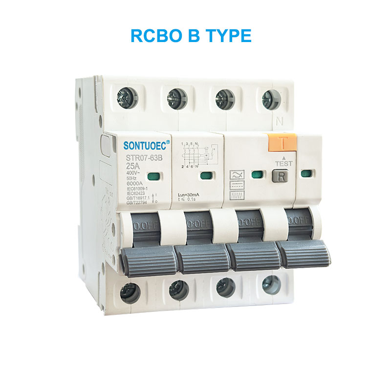 Stro7-63b RCBO B טיפּ 2 פּ 4 פּ ריזידזשואַל קראַנט קרייַז צוימען